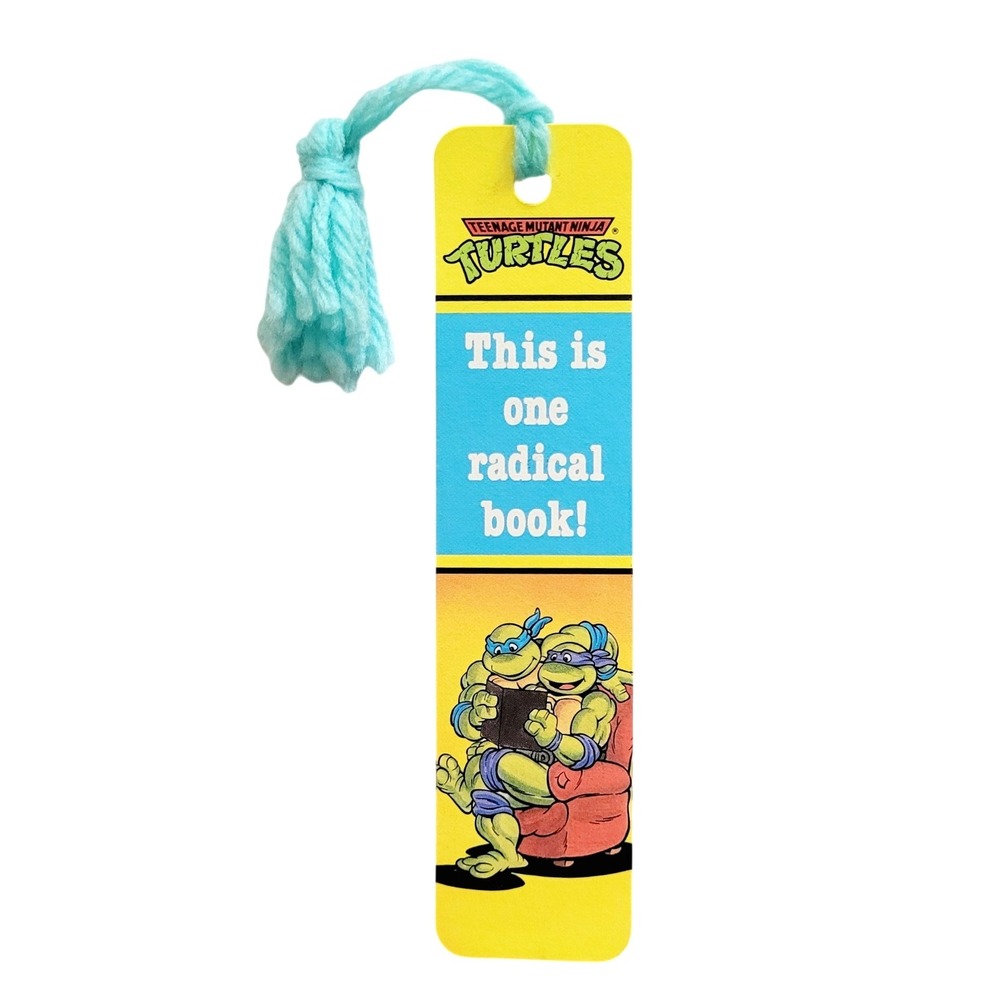 Vintage 80s TMNT Bookmark Mutant Ninja Turtles Radical Book- 1989 Antioch H-1262